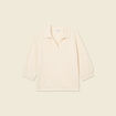Polo manches 3/4 brillant ecru femme