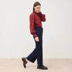 Jeans large taille haute denim brut rinse femme