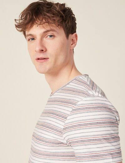 T-shirt manches courtes marron cognac homme