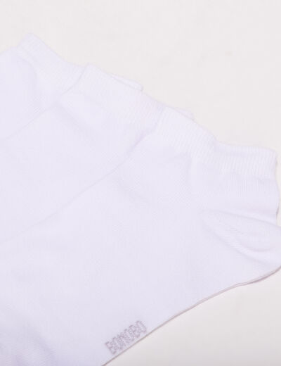 Lot 3 paires chaussettes blanc homme