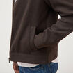 Veste oversize courte col classique marron homme