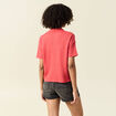 Polo en maille rouge femme