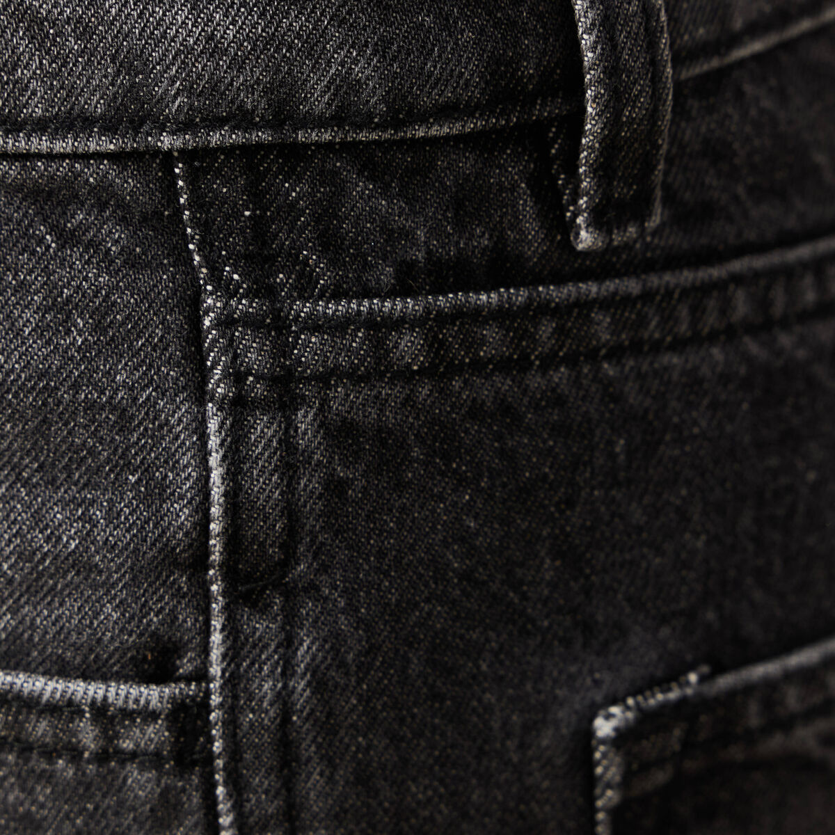 Jeans large relaxed denim snow noir homme