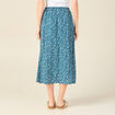 Jupe longue portefeuille bleu femme