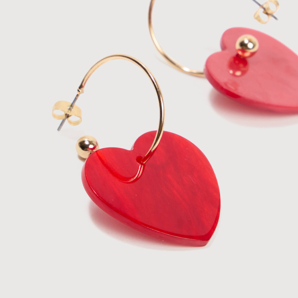 Boucles d'oreilles rouge femme