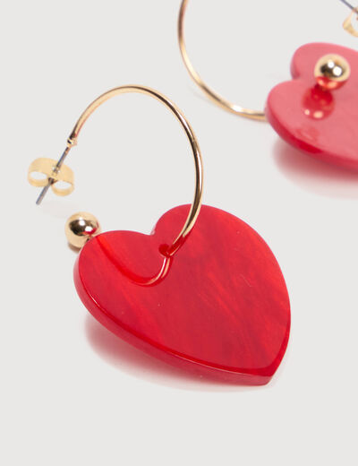 Boucles d'oreilles rouge femme