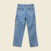 Pantalon cargo en coton denim bleach homme