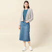 T-shirt manches courtes bleu gris femme