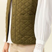 Gilet sans manches vert kaki femme