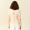 T-shirt manches courtes creme femme