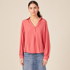 blouse manches longues terracotta femme Blouse manches longues terracotta femme
