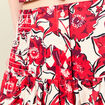 Jupe longue évasée rouge femme