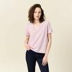 T-shirt manches courtes rose clair femme