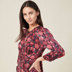 Robe droite manches 3/4 noir femme