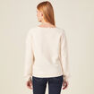 Pull manches longues ecru femme