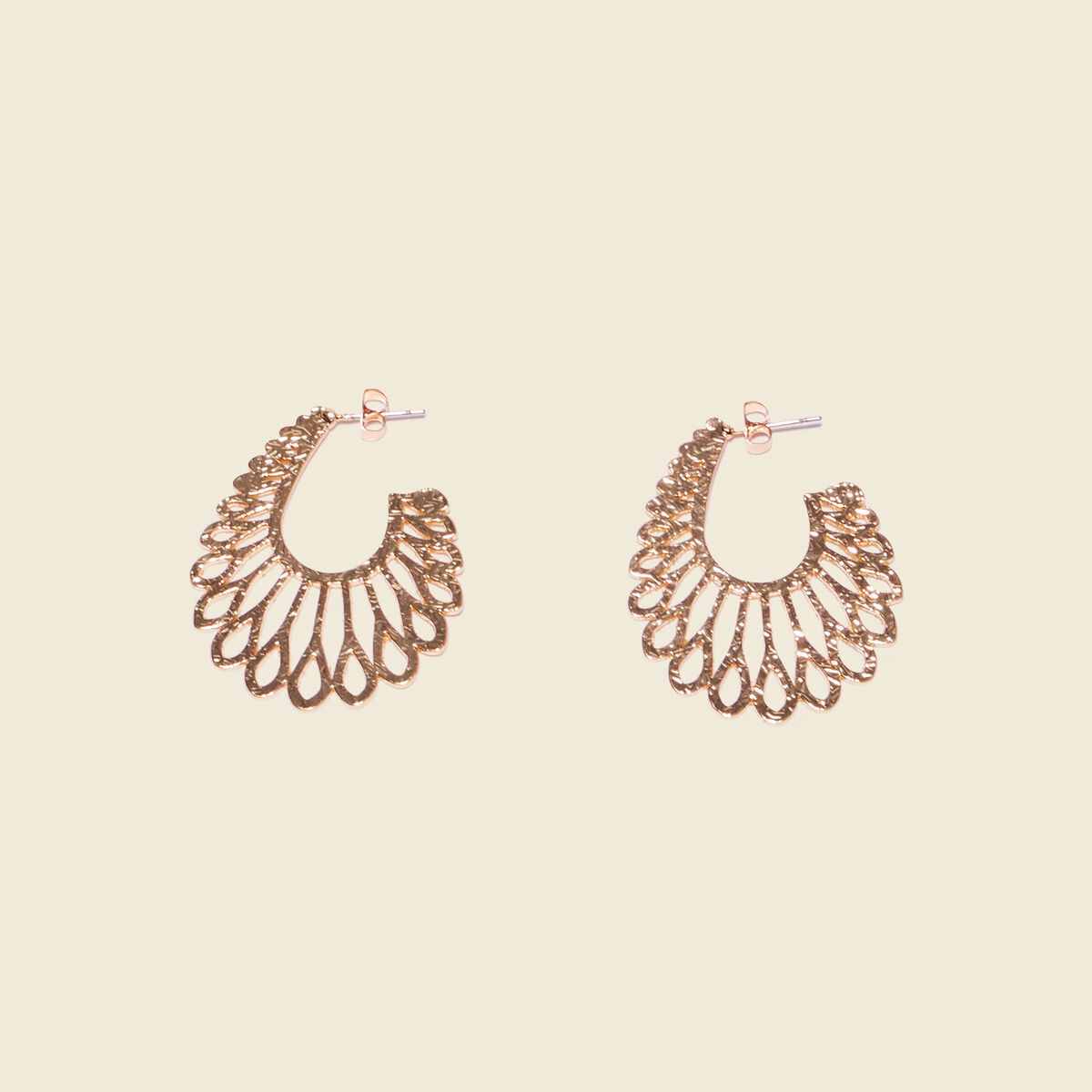 Boucles d'oreilles créoles couleur or femme