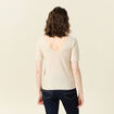 Pull manches courtes ecru femme