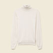 Pull droit court manches longues ecru homme