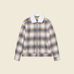 Blouson zippé col aviateur gris foncé homme