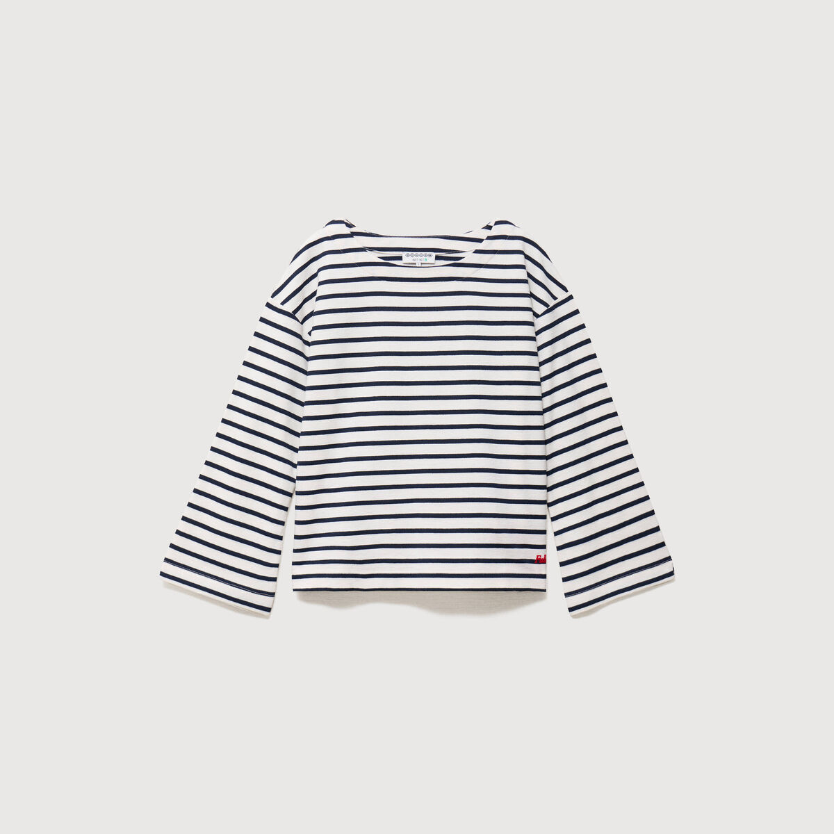 Marini&egrave;re manches longues broderie ecru femme