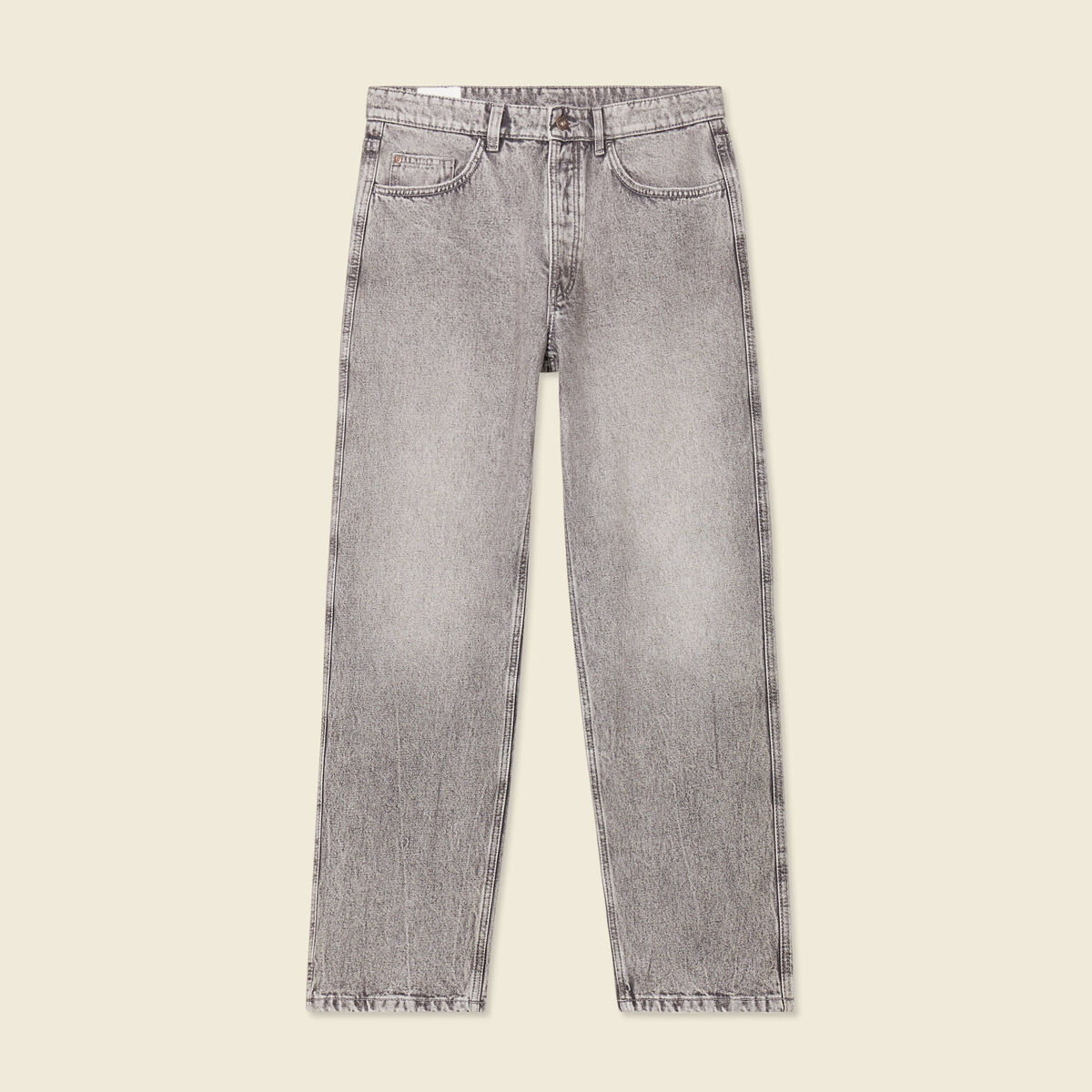 Jeans relax 5 poches denim gris homme