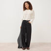 Blouse droite en dentelle ecru femme