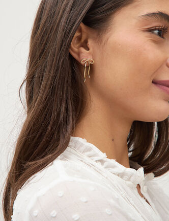 Lot de 2 boucles d'oreilles couleur or femme
