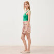 Jupe fluide doubl&eacute;e multicolore femme