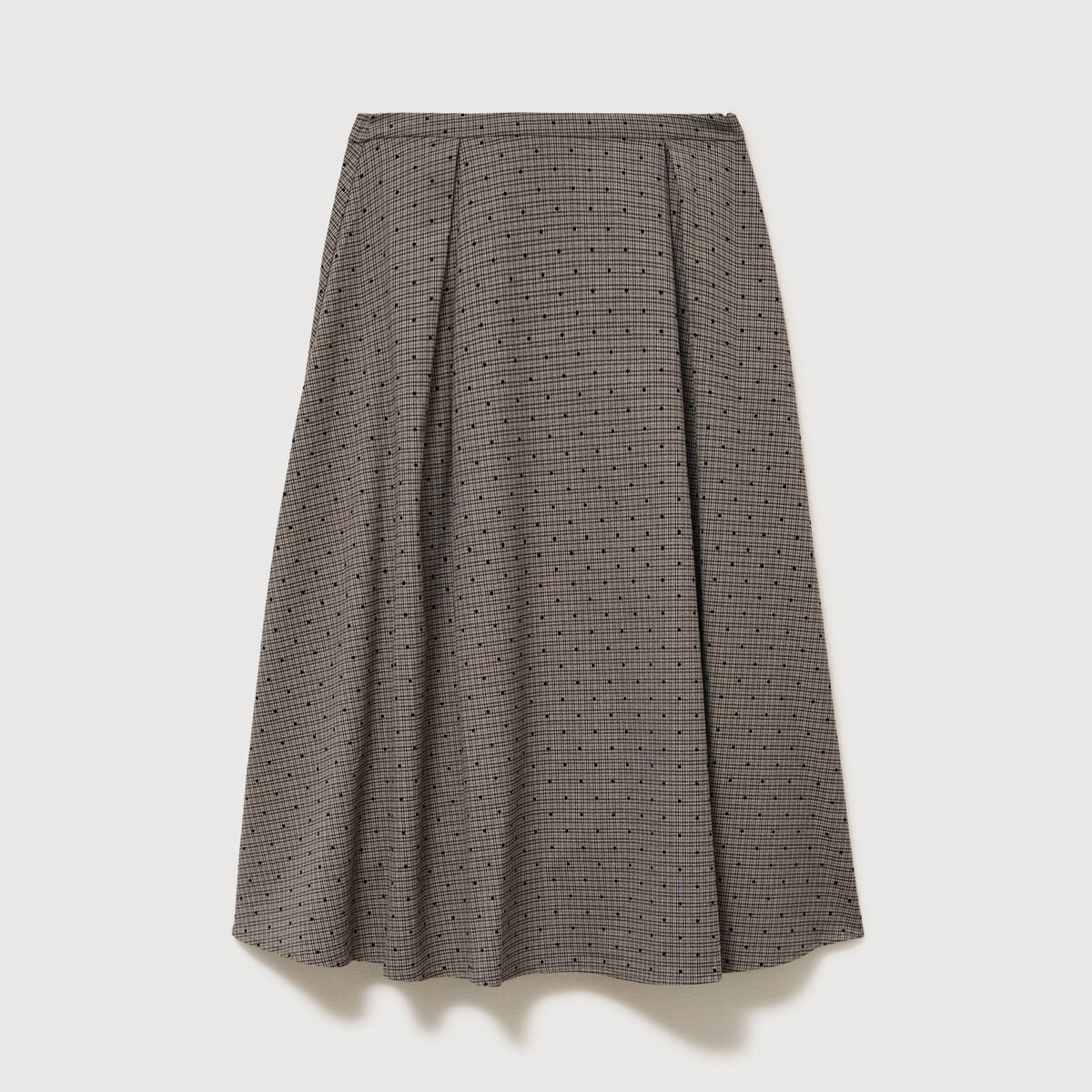 Jupe taille haute gris femme