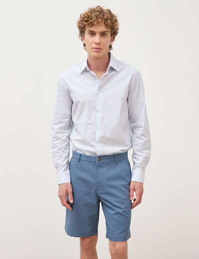 Bermuda bleu gris homme