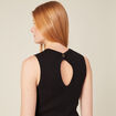 Pull débardeur éco-responsable noir femme