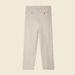 Pantalon chino large à pinces beige homme