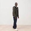 Parka coupe r&eacute;guli&egrave;re &agrave; capuche vert kaki homme