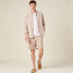 Bermuda droit taille nouée beige homme