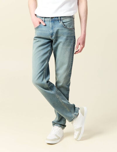 Jeans straight longueur 34 denim denim dirty homme