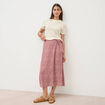 Jupe fluide rose framboise femme