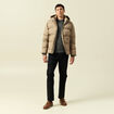 Doudoune avec capuche taupe homme