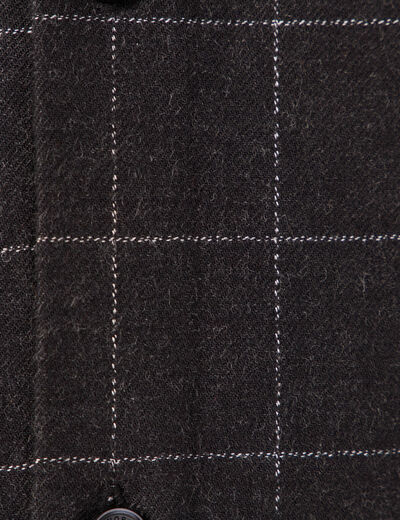 Chemise manches longues gris foncé homme