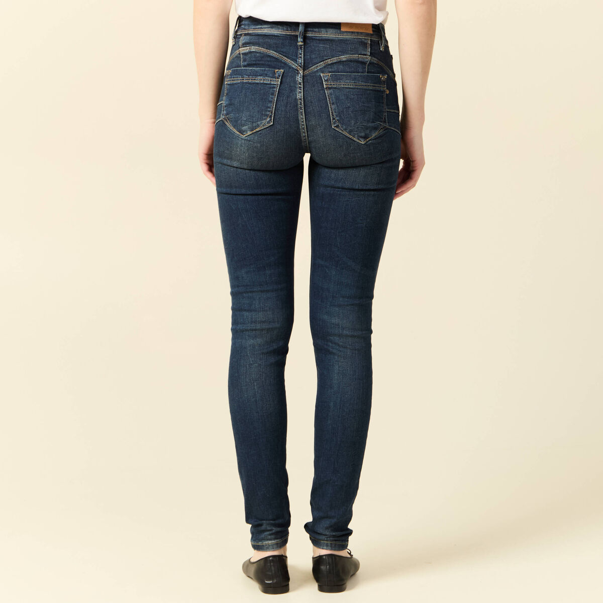 Jeans skinny push up denim brut femme