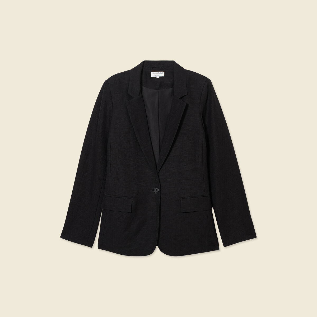 Veste blazer manches longues noir femme