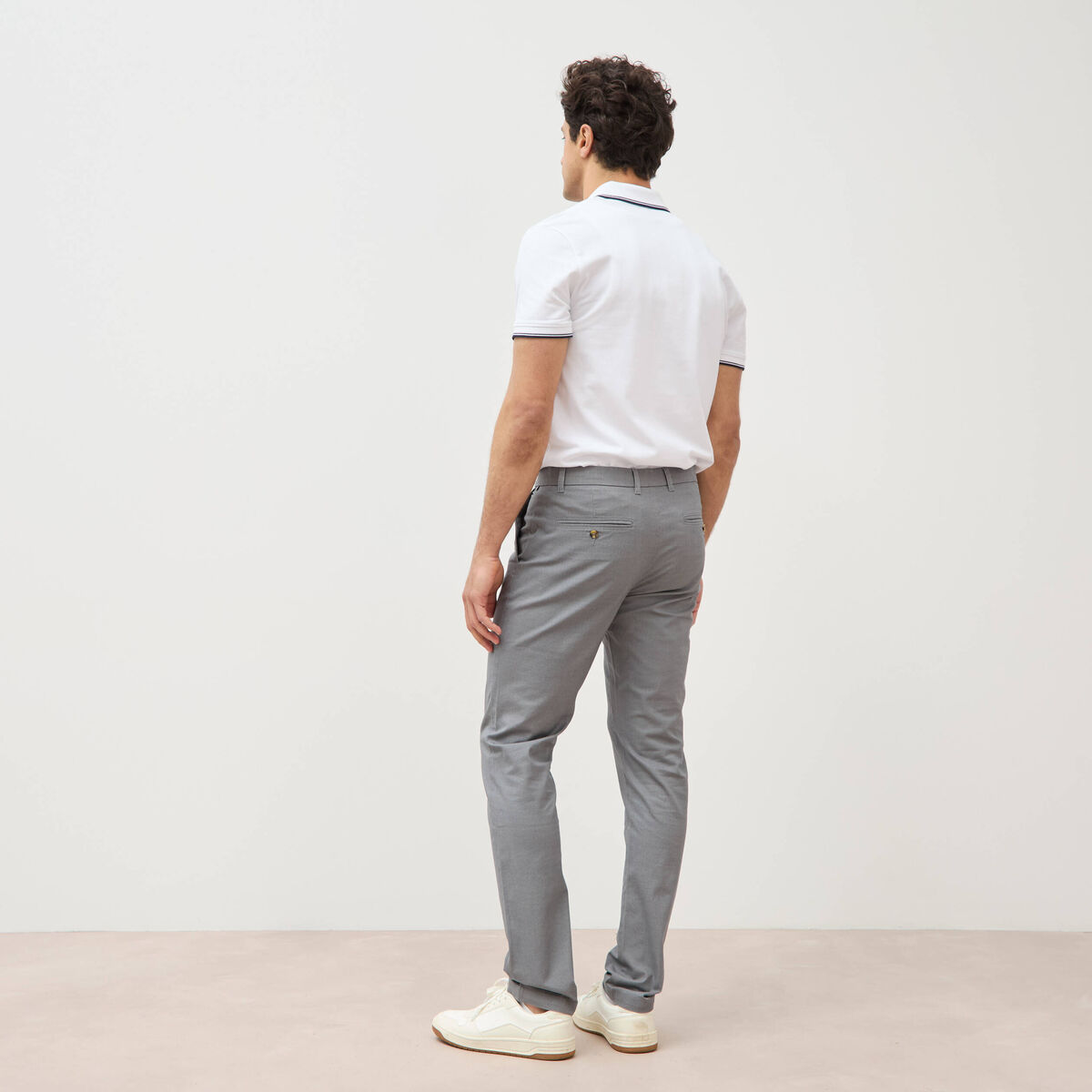 Pantalon chino longueur 32 gris homme