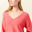 Pull manches longues orange femme