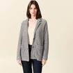 Gilet manches 3/4 ecru femme