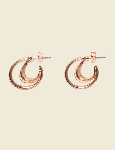 Boucles d'oreilles créoles couleur or femme