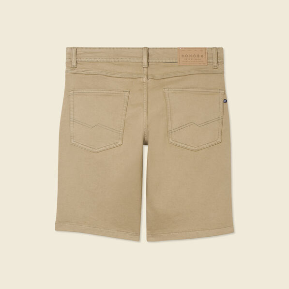Bermuda droit 5 poches gris homme