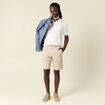 Bermuda droit gris homme