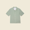 Chemise manches courtes vert olive homme