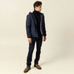 Tricot col montant noir homme