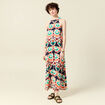 Robe longue droite orange femme