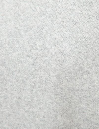 Pull droit manches longues gris homme